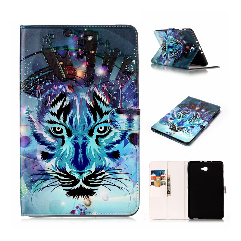 Case Samsung Galaxy Tab A 10.1 2016 T580 T585 #เคสฝาพับหนัง PU สไตล์กระเป๋าสตางค์พิมพ์ลายน่ารักๆ