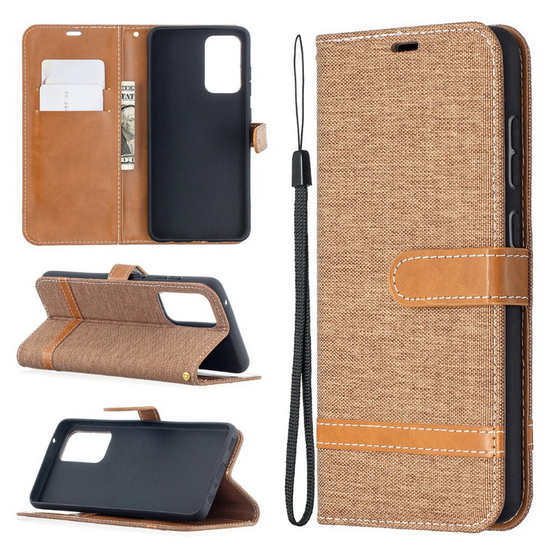 เคส Samsung Galaxy A32 #เคสฝาพับหนัง PU พร้อมสายคล้องมือ สีสันสดใส
