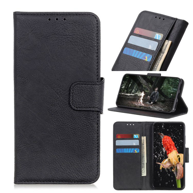 Case Samsung Galaxy A70 #เคสฝาพับหนัง PU ผิวลิ้นจี่ Litchi Skin Leather Wallet Protection