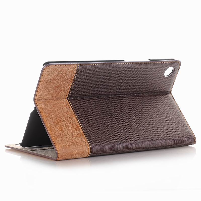 เคส Huawei MediaPad M5 (8.4 นิ้ว) #เคสฝาพับกระเป๋าสตางค์หนัง PU สมาร์ท 2 สี Bi-color Smart Stripe Leather Wallet