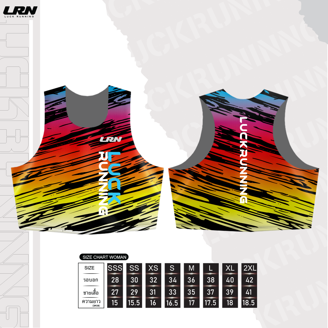 เสื้อกล้าม Crop woman ผ้า Air Flow Plus สำหรับวิ่งมาราธอน (AP18-04)
