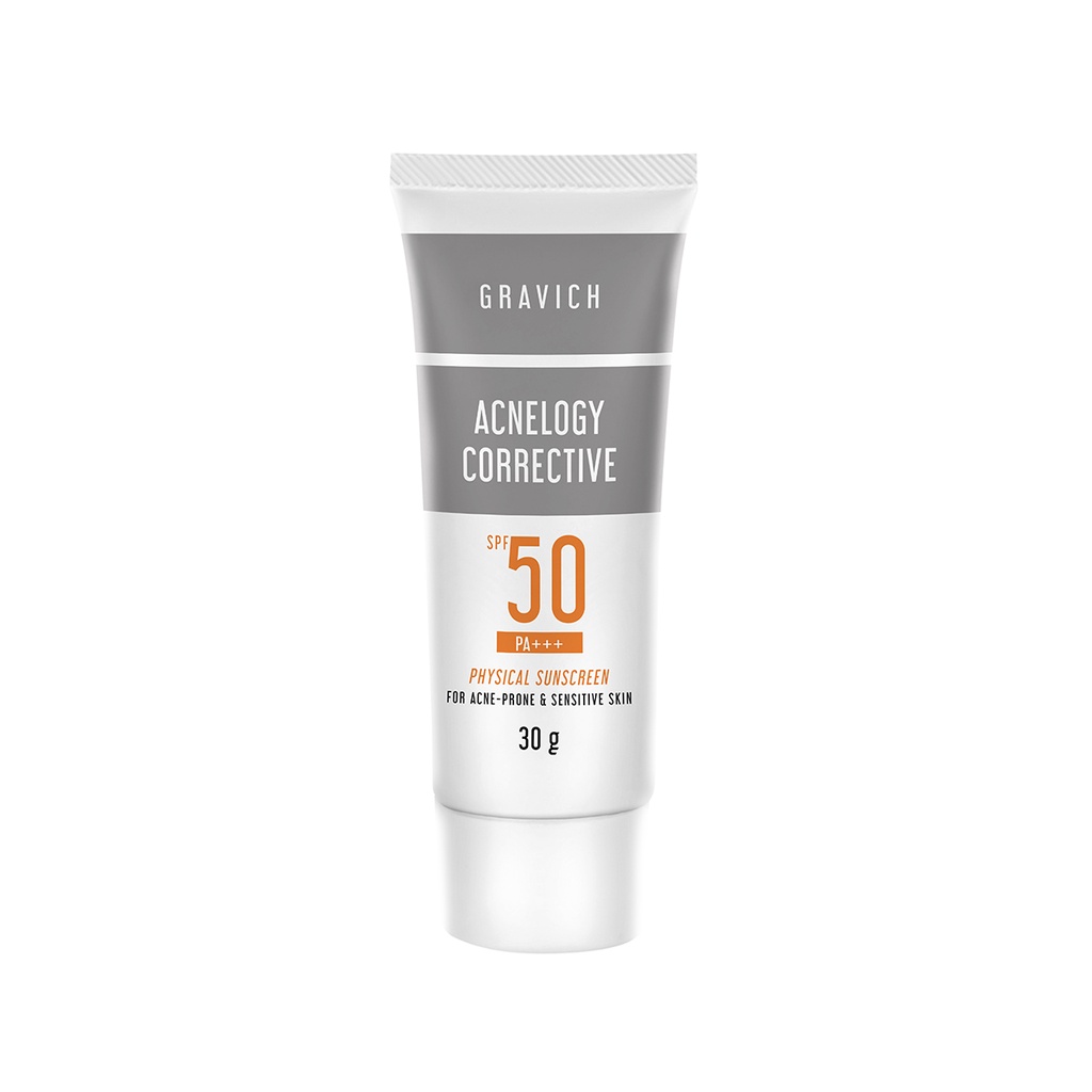 Gravich Acnelogy Physical Sunscreen SPF50 PA+++ 30 g. ครีมกันแดดผิวแพ้ง่าย ลดสิว คุมมัน