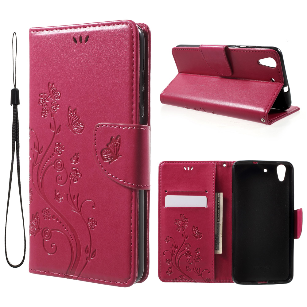 เคส Huawei Y6 II/Y6II #เคสฝาพับกระเป๋าสตางค์หนัง PU พิมพ์ลายผีเสื้อและดอกไม้สีสันสวยงาม