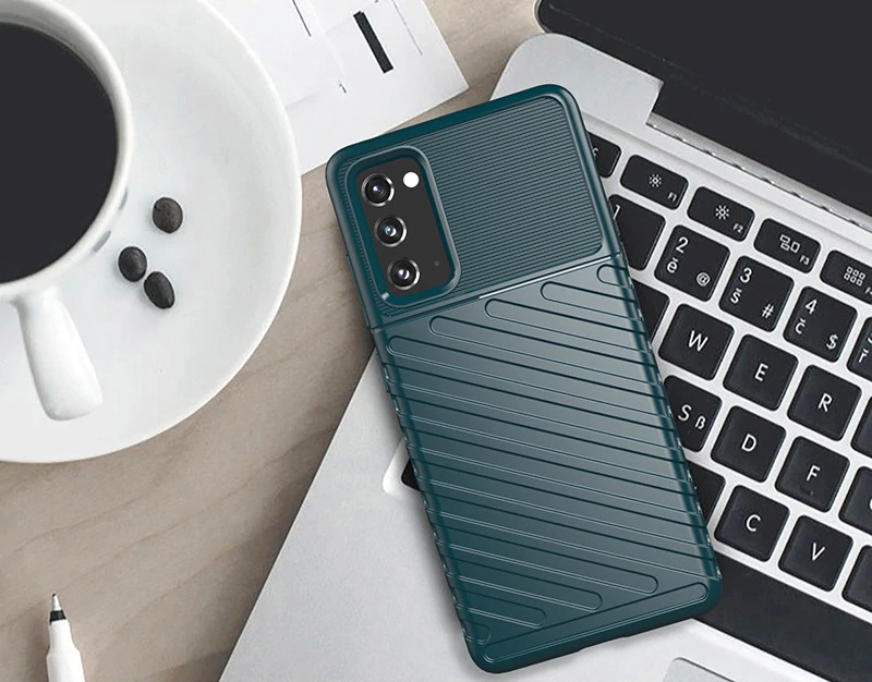 Case Samsung Galaxy M51 #เคสฝาหลัง TPU อ่อน Thunder Series Twill Texture Soft TPU
