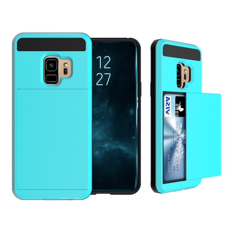 เคส Samsung Galaxy S9 G960 #เคสฝาหลัง Sliding Card Holder PC+TPU