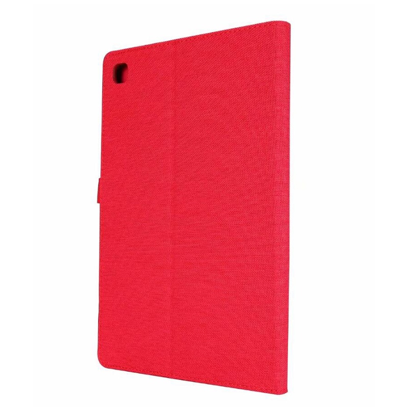 เคส Samsung Galaxy Tab S6 Lite 10.4 SM-P610 P615 P617 #เคสฝาพับหนัง PU ผิวผ้าพับตั้งได้ Cloth Leather Wallet