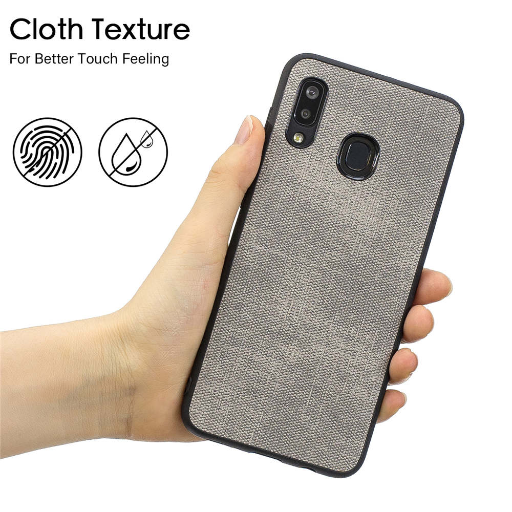 Case Samsung Galaxy A30/A20 #เคสฝาหลังลายผิวยีนส์ Denim TPU+PU Leather
