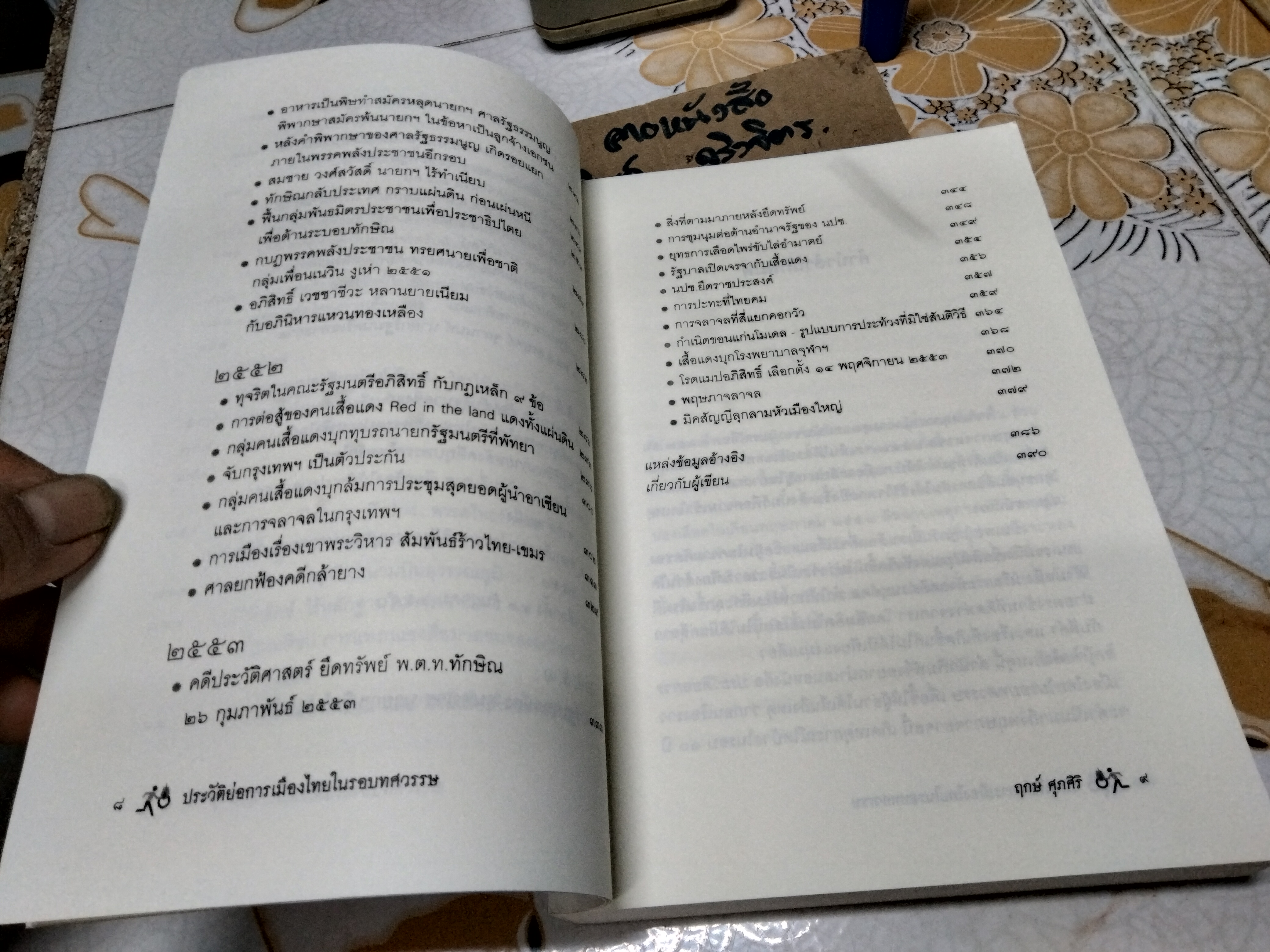 ประวัติย่อการเมืองไทยในรอบทศวรรษ ่ผู้เขียน ฤกษ์ ศุภศิริ พิมพ์ครั้งแรก พ.ศ 2553