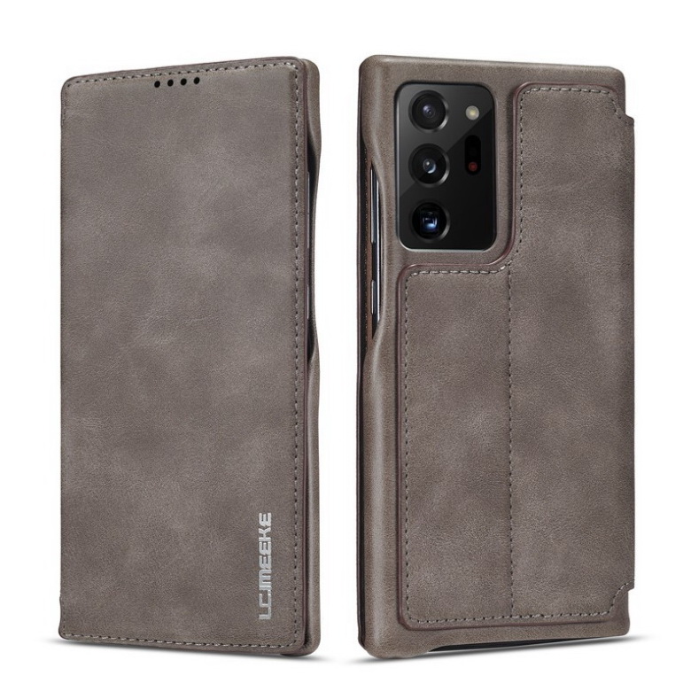 Case Samsung Galaxy Note 20 Ultra / Note 20 Ultra 5G #เคสฝาพับหนัง PU มีช่องใส่บัตร LC.IMEEKE Retro Style Leather Card Holder