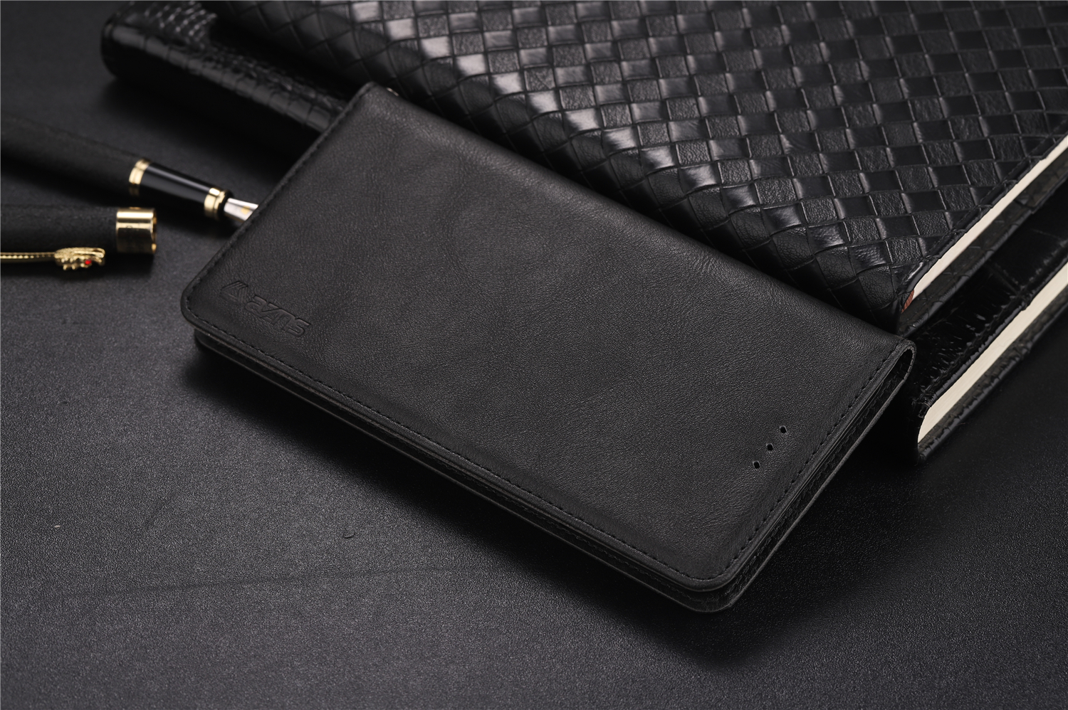 Case iPhone 11 Pro Max #เคสฝาพับ AZNS สไตล์ย้อนหนัง PU มีช่องเสียบการ์ด