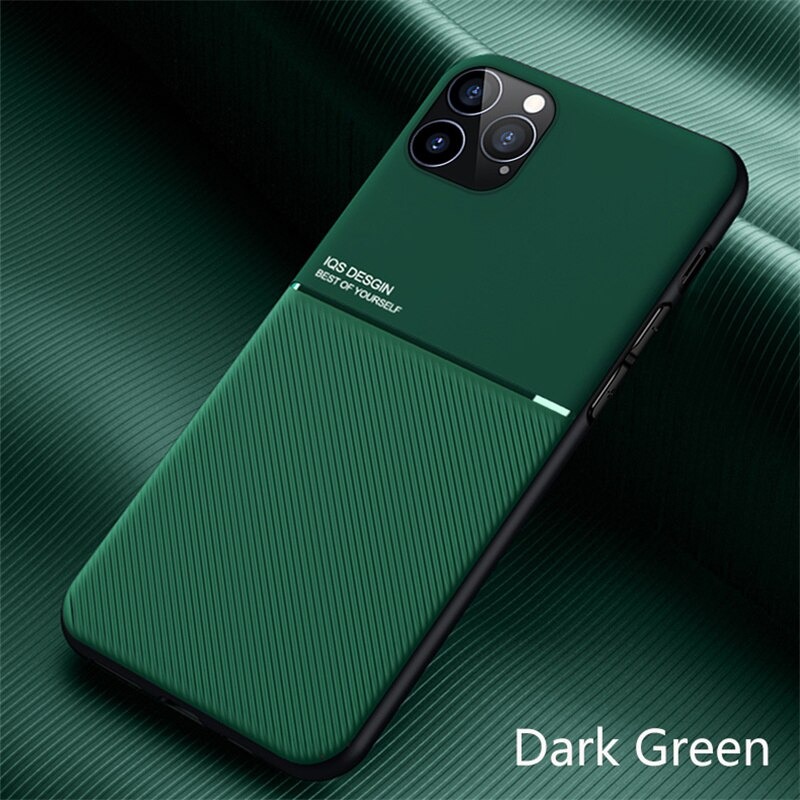 เคส iPhone 14 plus#เคสแบบฝาหลัง TPU เคลือบหนัง PU สไตล์ธุรกิจที่เรียบง่ายมีแผ่นเหล็กในตัว Minimalist Business Style Leather Coated TPU Built-in metal magnetic plate