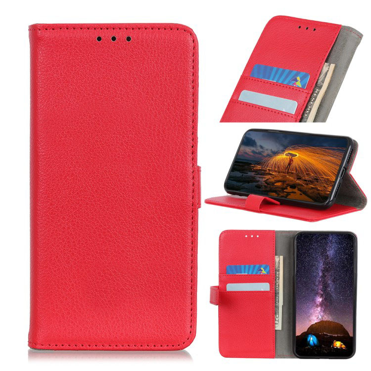 Case Samsung Galaxy A70 #เคสฝาพับหนัง PU สไตล์กระเป๋าสตางค์ผิวลิ้นจี่ราคาถูกคุณภาพดี