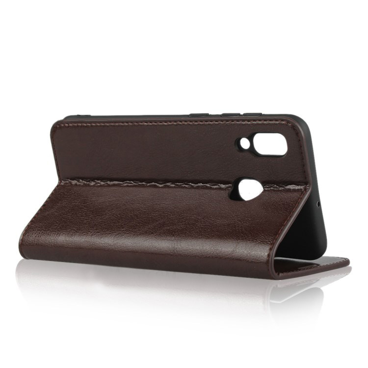 เคส Samsung Galaxy A30/A20 #เคสฝาพับแบบกระเป๋าสตางค์หนังแท้ Crazy Horse Genuine Leather Wallet Shell