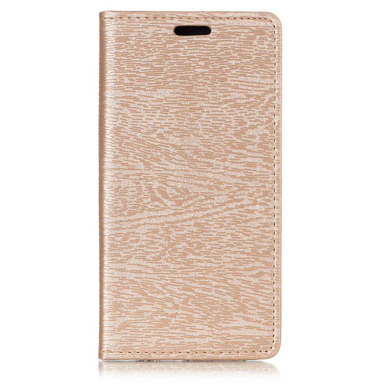 เคส Samsung Galaxy A8 (2018) #เคสฝาพับหนัง PU พื้นผิวลายเนื้อไม้ Wood Texture Leather
