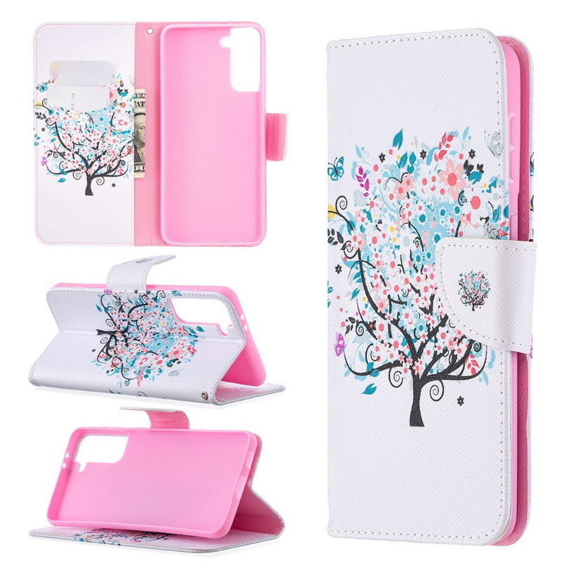 เคส Samsung Galaxy S21 #เคสฝาพับกระเป๋าสตางค์หนัง PU พิมพ์ลาย Pattern Printing PU Leather Wallet