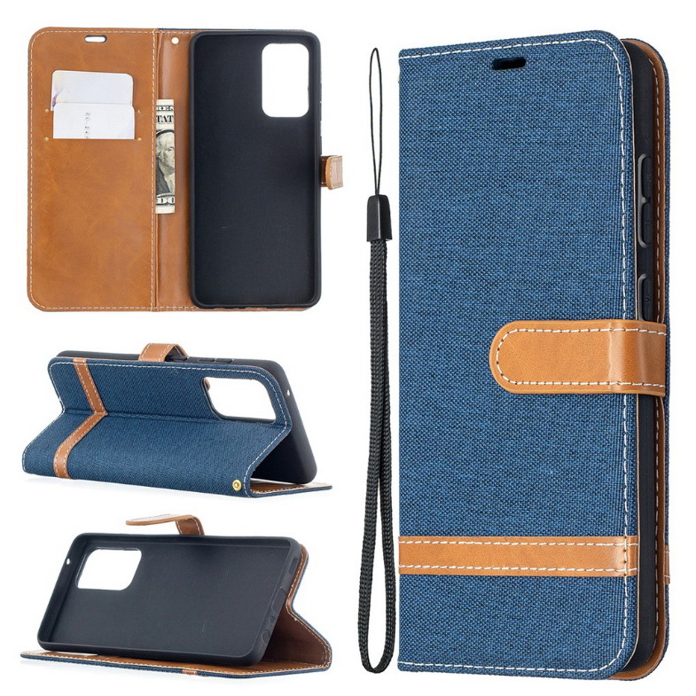 เคส Samsung Galaxy A52/A52 5G/A52s 5G #เคสฝาพับหนัง PU พร้อมสายคล้องมือ สีสันสดใส