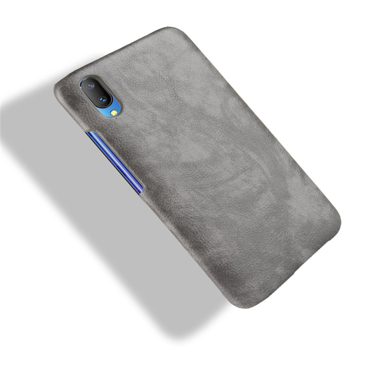 Case vivo V11 / V11 Pro #เคสฝาหลังพลาสติกแข็งเคลือบหนัง PU ผิวลิ้นจี่สีสันสวยงามทันสมัย