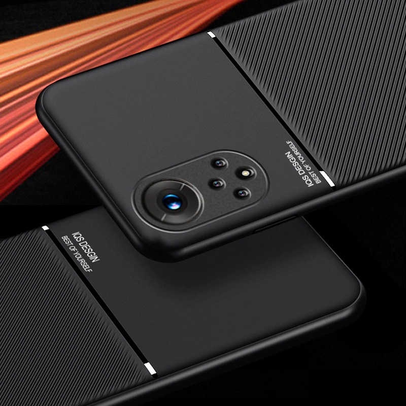 เคส Huawei Nova 9 #เคสแบบฝาหลัง TPU เคลือบหนัง PU สไตล์ธุรกิจที่เรียบง่ายมีแผ่นเหล็กในตัว Minimalist Business Style Leather Coated TPU Built-in metal magnetic plate