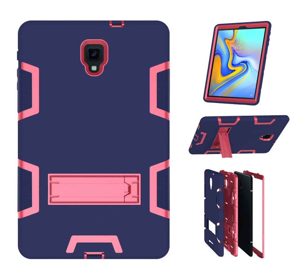 Case Samsung Galaxy Tab A 10.5 (2018) T590 T595 #เคสฝาหลังกันกระแทก Kickstand PC Silicone Armour Defender