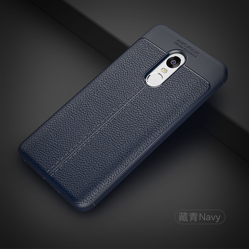 Case Xiaomi Redmi 5 Plus #เคสฝาหลังผิวลิ้นจี่ช่วยป้องกันลายนิ้วมือและกันลื่นได้ดี
