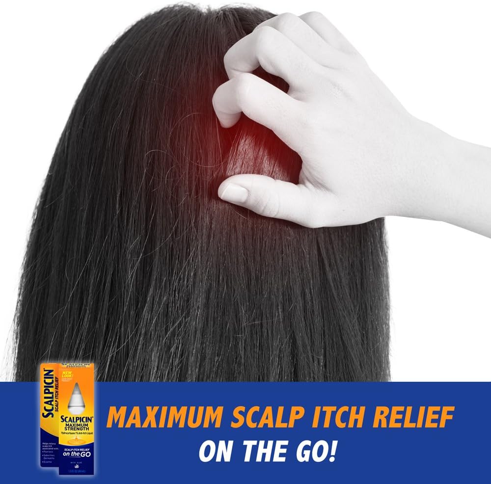 15% Sale!!! EXP.04/26 Scalpicin® Maximum Strength Scalp Itch Relief 44 ml ผลิตภัณฑ์บำรุงหนังศีรษะ รักษาอาการคัน