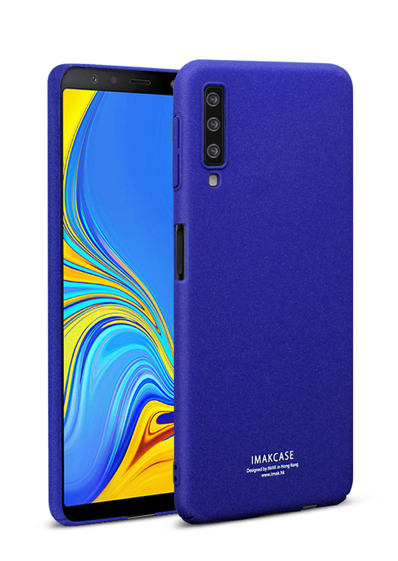 เคส Samsung Galaxy A7 (2018) A750 #เคสฝาหลัง IMAK มีแหวนสวมนิ้ว Ring Holder Kickstand + ฟิล์มกันรอยหน้าจอ
