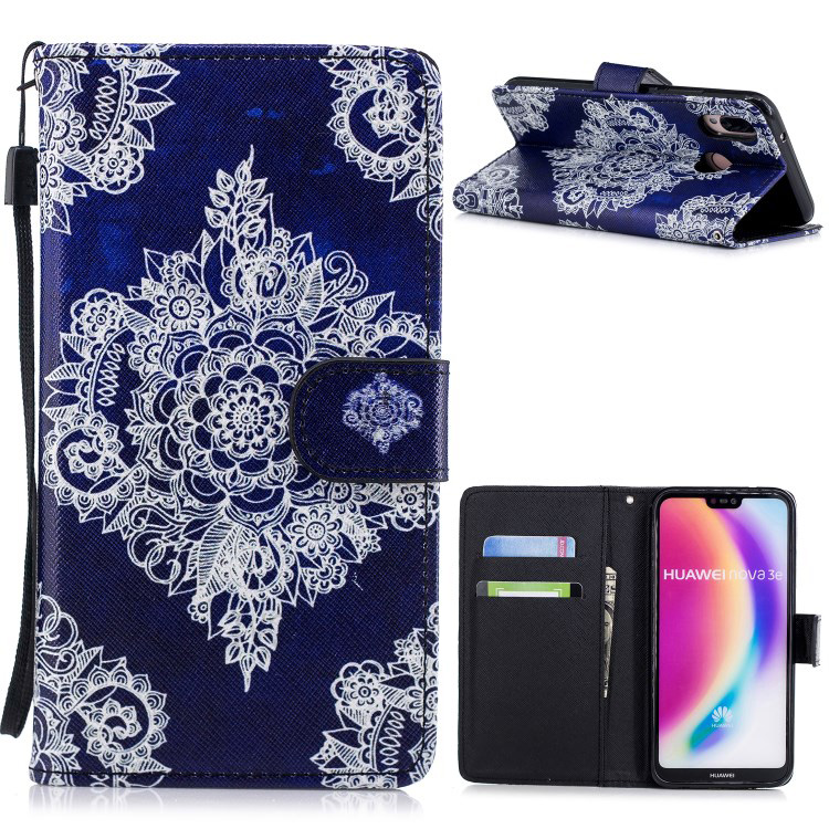 เคส Huawei P20 Lite / Nova 3e #เคสฝาพับหนัง PU พิมพ์ลวดลายสวยงามน่ารักๆ