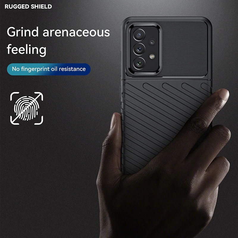 เคส Samsung Galaxy A53 5G #เคสฝาหลัง TPU อ่อน Thunder Series Twill Texture Soft TPU