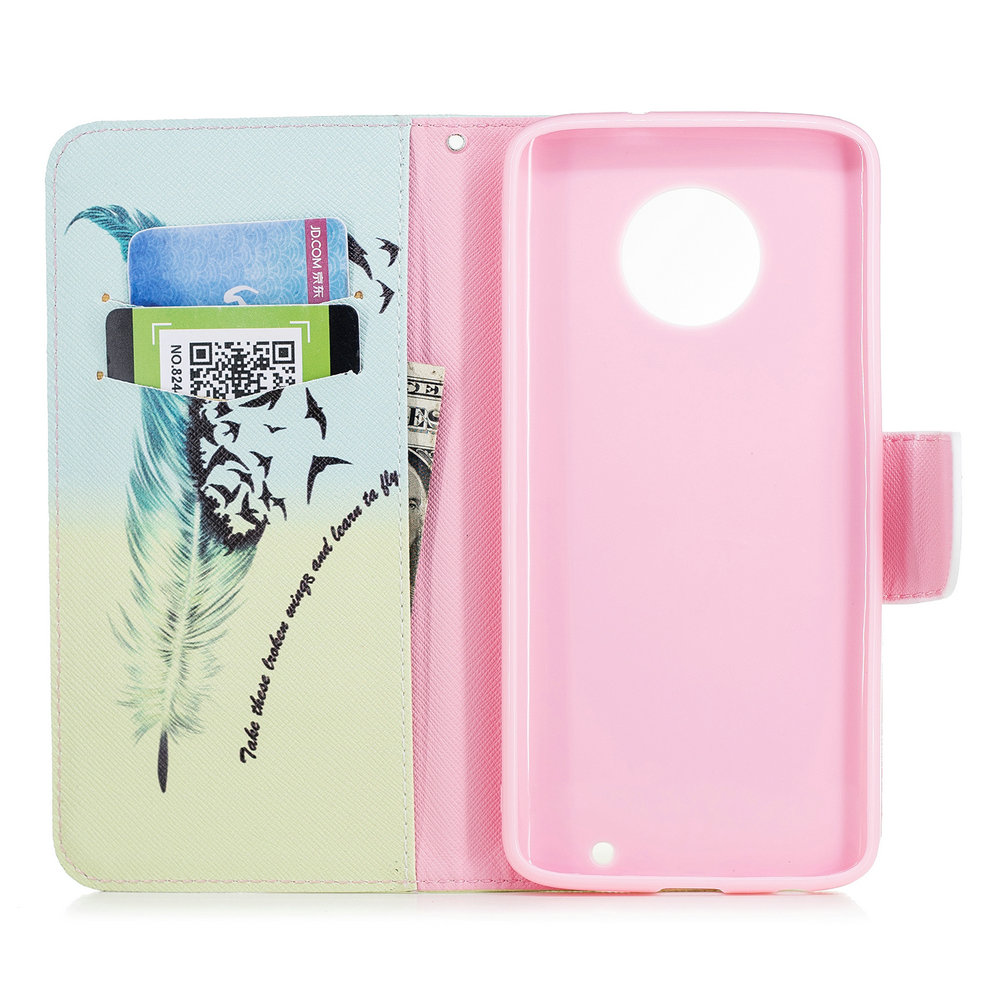 Case Moto G6 Plus #เคสฝาพับกระเป๋าสตางค์หนัง PU พิมพ์ลายสวยๆ Pattern Printing Leather Wallet