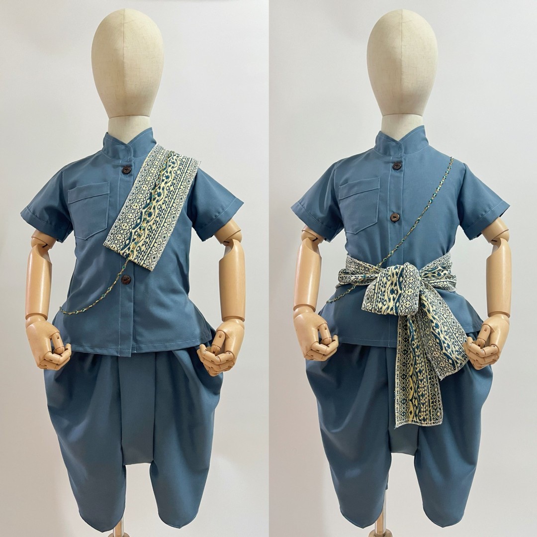 ชุดไทยเด็กชายสีพื้น