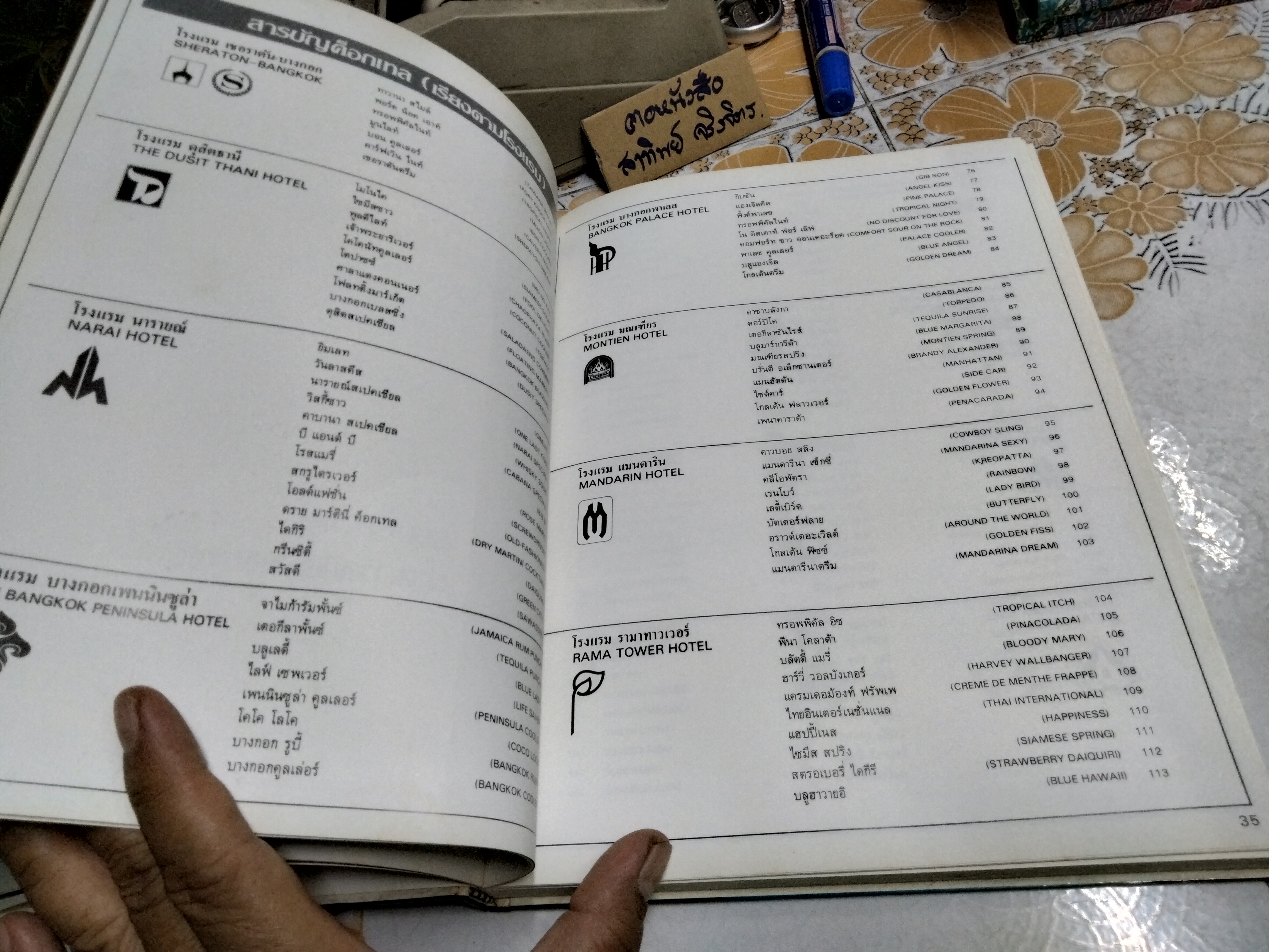 ตำราการผสมค็อกเทล โดย ทัศนีย์ โรจนไพบูลย์, ศรีสมร คงพันธุ์ (ปกแข็ง-เล่มใหญ่)