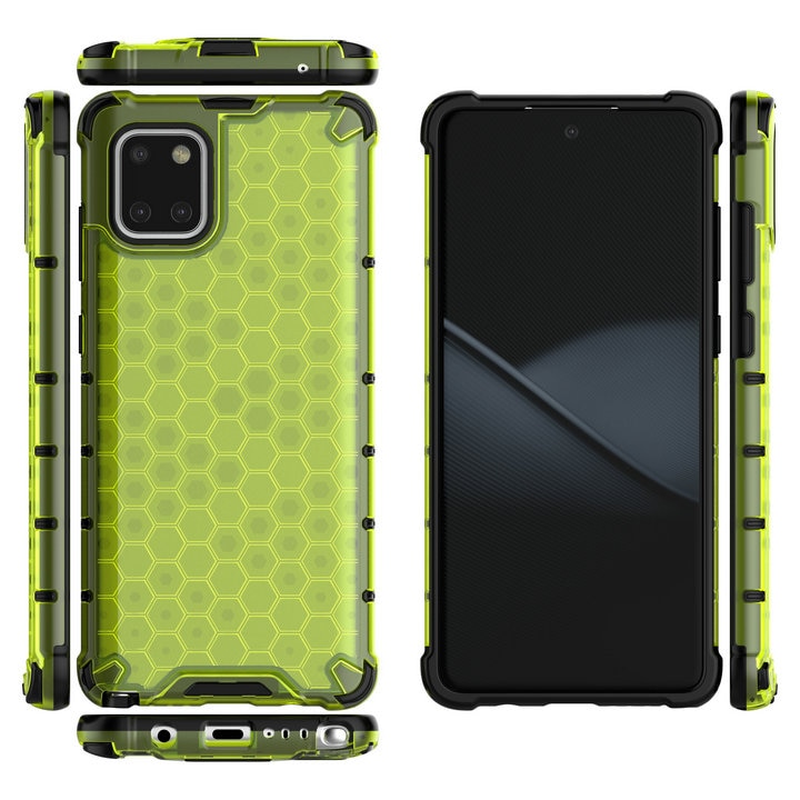 เคส Samsung Galaxy Note 10 Lite #เคสฝาหลังกันกระแทก Honeycomb Shock Absorber TPU + PC + Silicone Hybrid