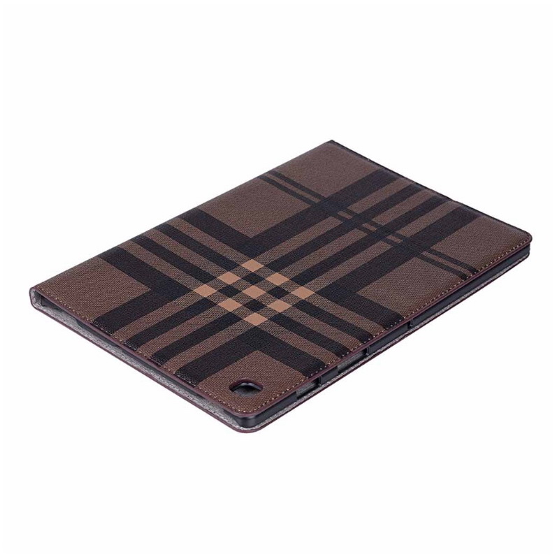 Case Samsung Galaxy Tab A 8.0 (2019) SM-P200 P205 #เคสฝาพับกระเป๋าสตางค์หนัง PU รูปแบบลายสก็อต