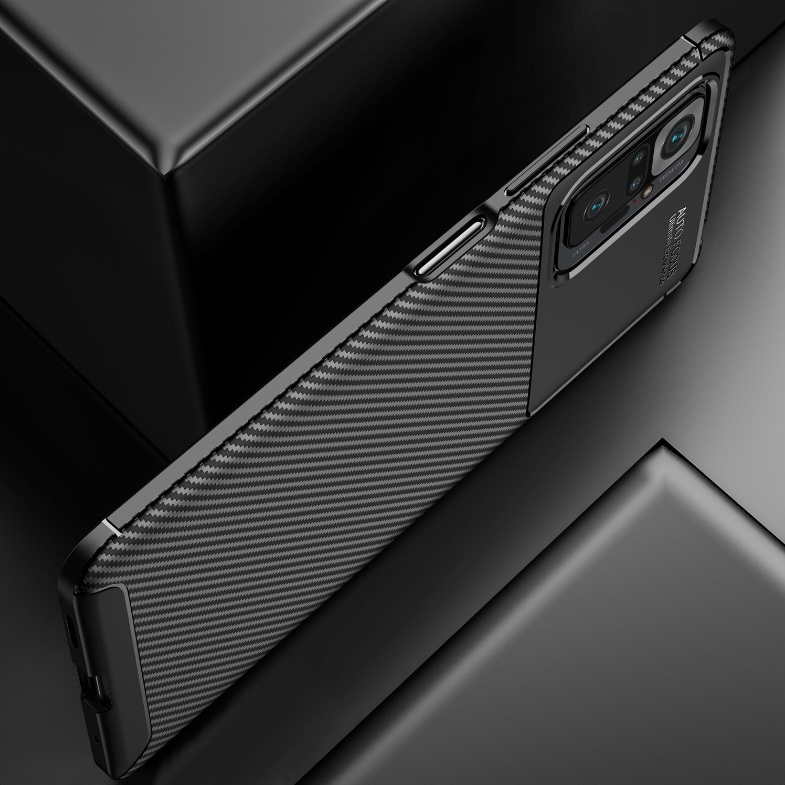 เคส Redmi Note 10 Pro #เคสฝาหลังนิ่ม Carbon Fiber Anti-drop TPU Protection