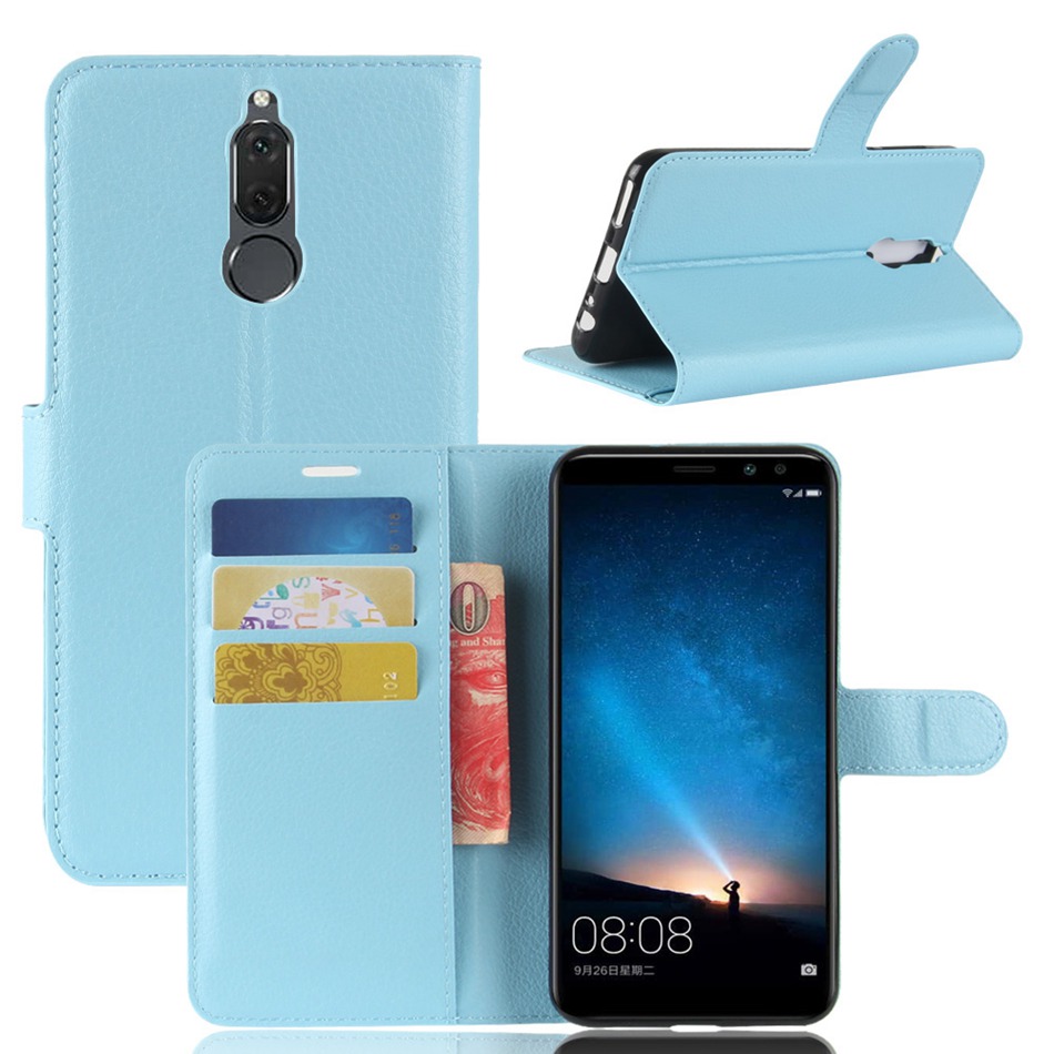 Case Huawei nova 2i 5.9นิ้ว #เคสฝาพับสไตล์กระเป๋าสตางค์หนัง PU ผิวลิ้นจี่สีสันสวยงามทันสมัย