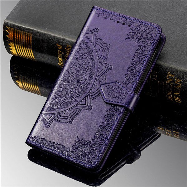 Case Samsung Galaxy A04s #เคสฝาพับหนัง PU ผิวลายนูน Embossed Mandala Flower Leather Wallet
