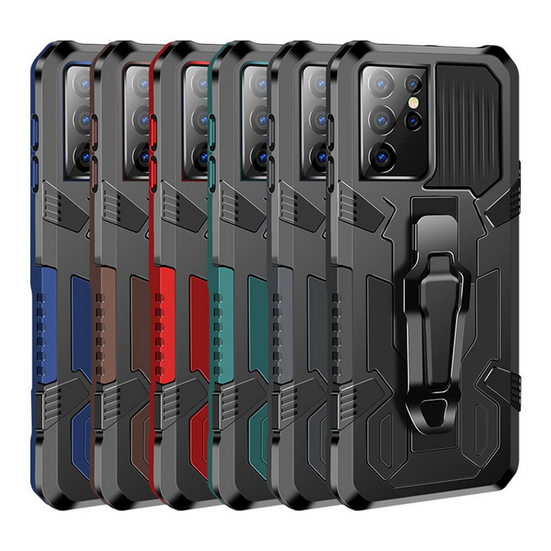 เคส Samsung Galaxy S21 Ultra 5G #เคสฝาหลังกันกระแทกมีคลิบหนีบ ไฮบริด พลาสติก+TPU Heavy Duty Rugged Hybrid (สินค้าตัวอย่างสินค้าจริงตรงตามรุ่น)