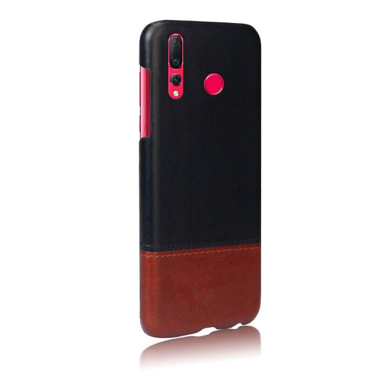 Case Huawei nova 4 #เคสฝาหลังพลาสติกเคลือบด้วยหนัง PU ออกแบบสองสี KSQ Bi-color Splicing PU