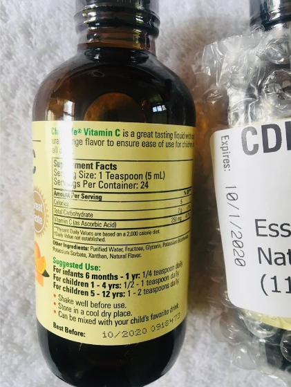 ChildLife®Essentials, Liquid Vitamin C, Natural Orange Flavor 118.5mL วิตามินซีแบบน้ำ สำหรับเด็ก 6 เดือนขึ้นไป