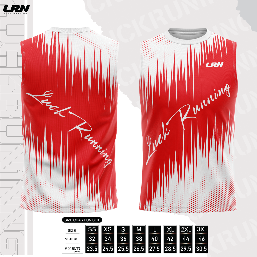 เสื้อวิ่งพิมพ์ลาย LRN Collection 02 เนื้อผ้า Micro Mesh สำหรับวิ่งมาราธอน (MM07)