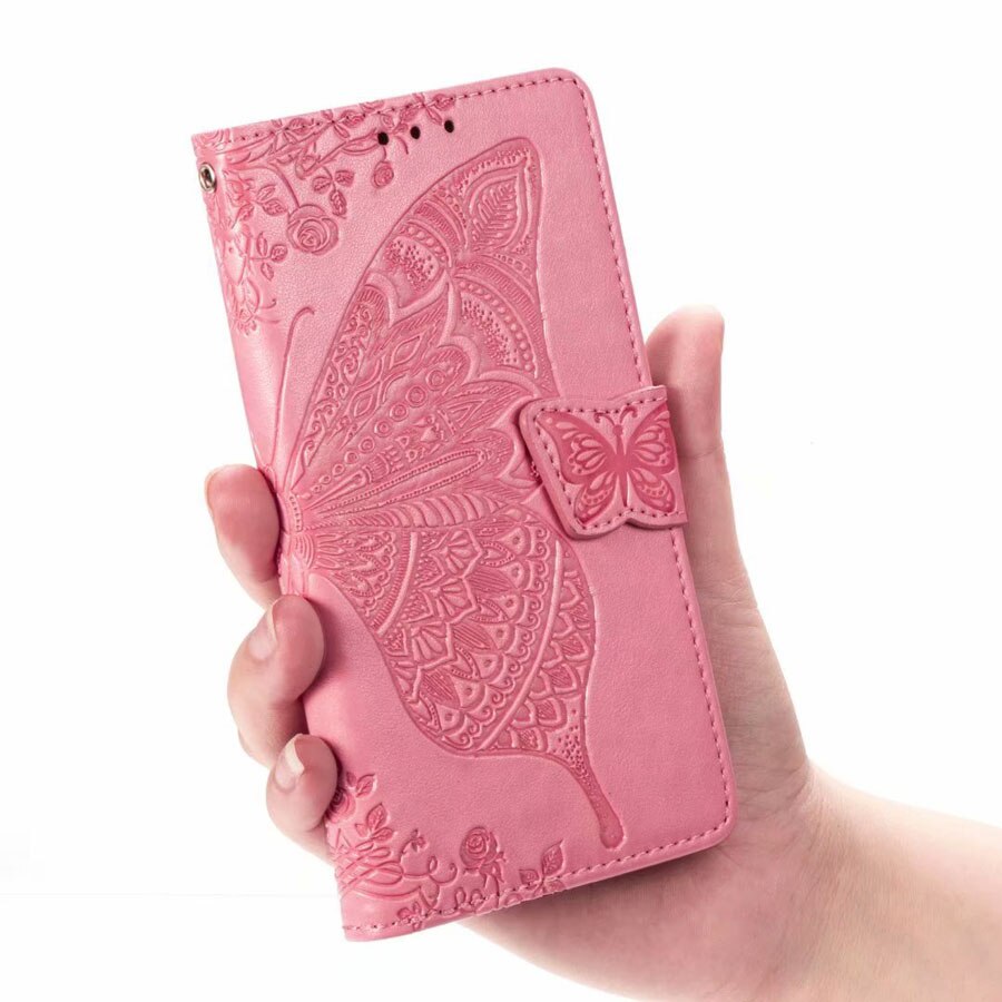 Case Vivo Y19 #เคสฝาพับ Imprint ลายผีเสื้อดอกไม้