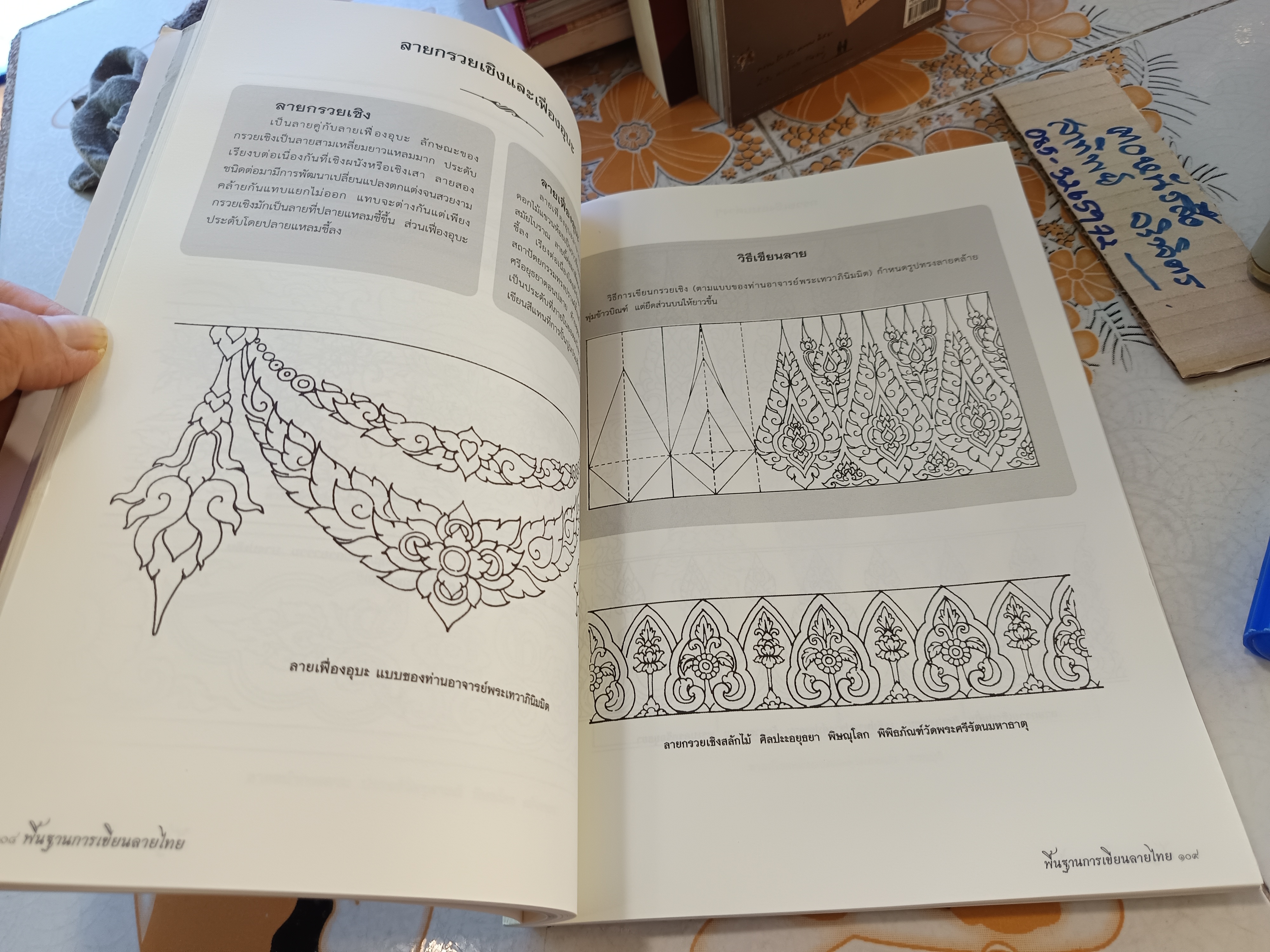 พื้นฐานการเขียนลายไทย โดย วิภาวี บริบูรณ์ / สำนักพิมพ์ไทยควอลิตี้บุ๊คส์ พิมพ์ครั้งที่ 3/2564