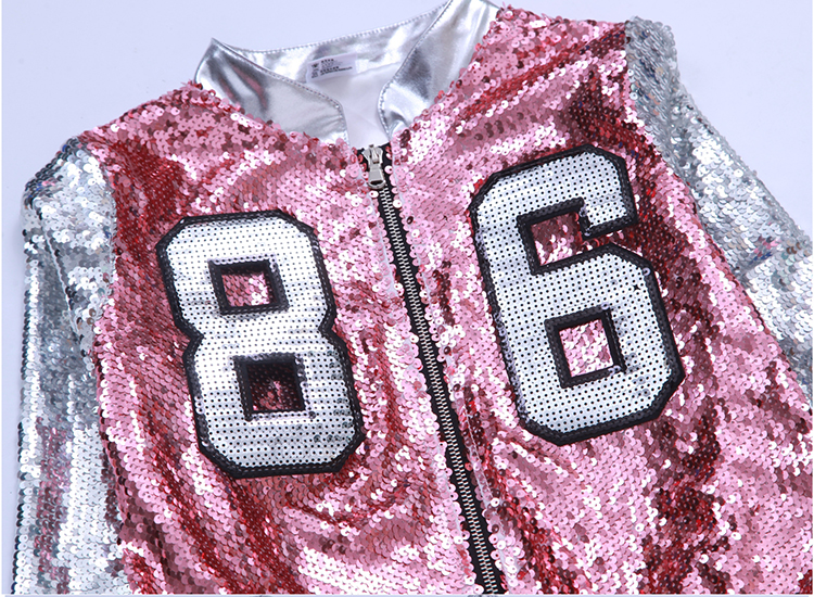 ชุดเต้นเด็กหญิง setแดนเซอร์ สีเงินชมพู