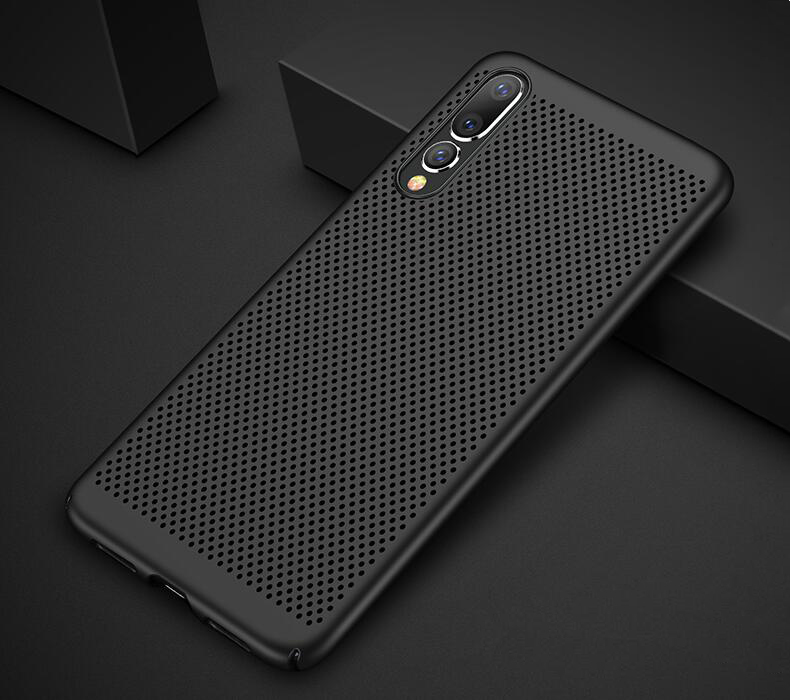 Case Huawei P20 Pro #เคสฝาหลังพลาสติกรูตะแกรงช่วยระบายความร้อน Hollow Mesh PC Shell