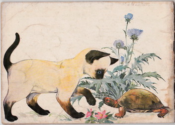 แมวกับเต่า โดย ท่านผู้หญิง ม.ล.มณีรัตน์ บุนนาค - เฉลิม อัคคะพู ภาพประกอบ **สินค้าหมด**