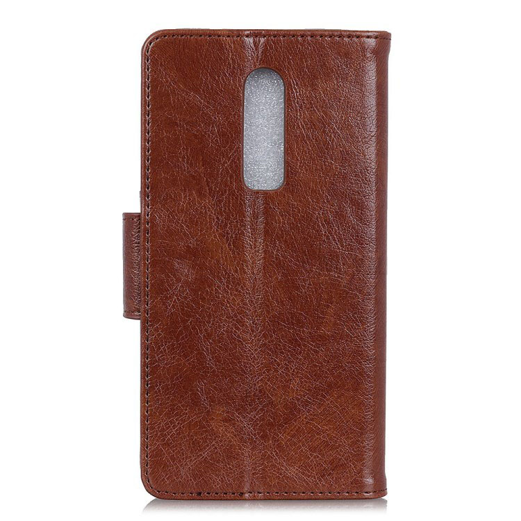 เคส OnePlus 6 #เคสฝาพับหนังแยกคุณภาพดี Textured Split Leather เคสคุณภาพดีราคาเบาๆสบายกระเป๋า