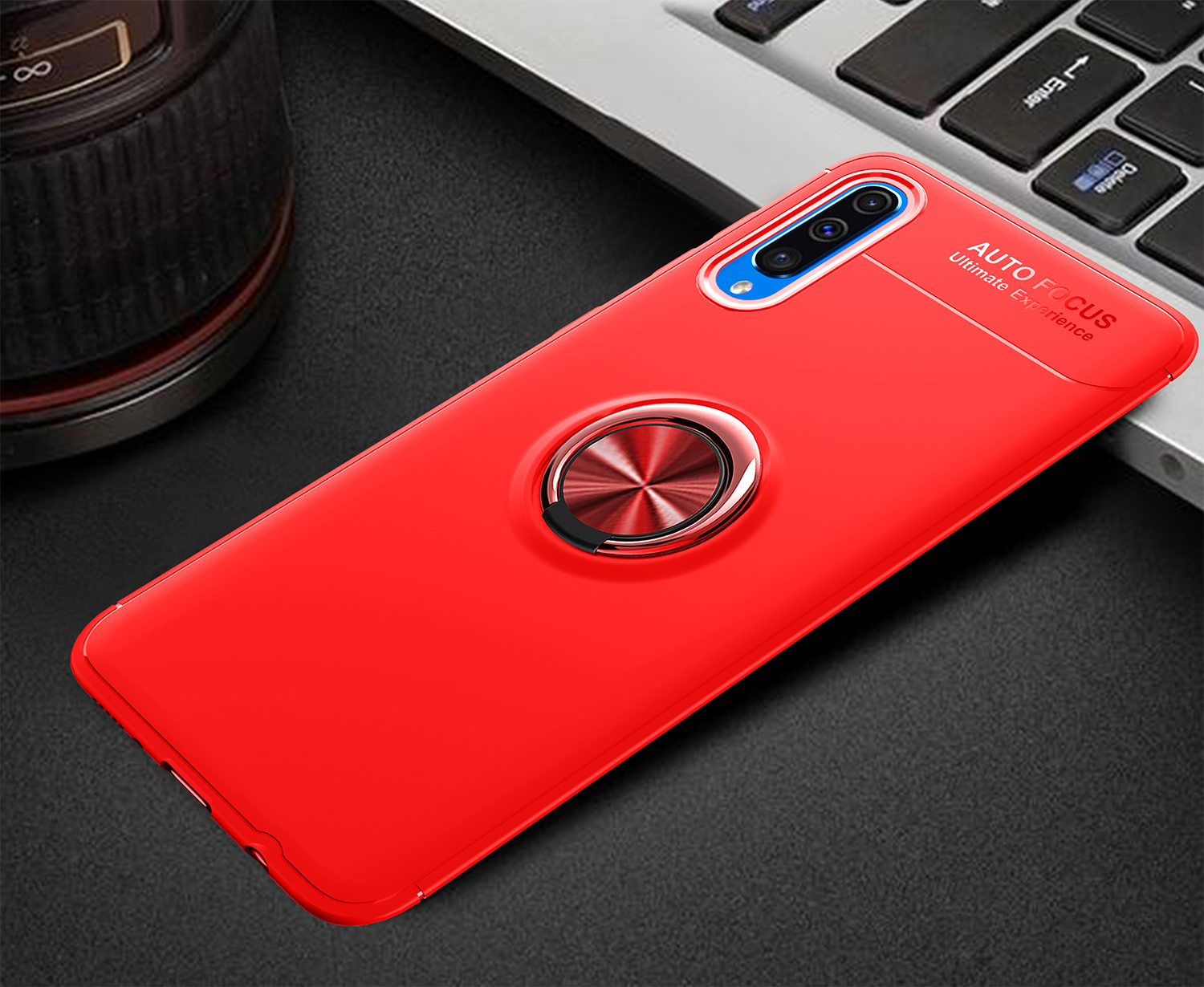 Case Samsung Galaxy A50 / A50s / A30s #เคสฝาหลัง LENUO Metal Ring Bracket TPU (แผ่นโลหะแบบ Built-in)