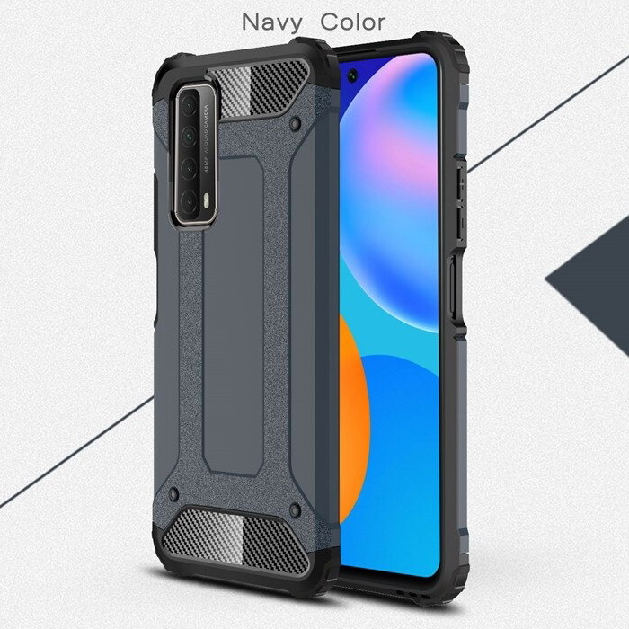 Case Huawei Y7a #เคสฝาหลังเกราะป้องกัน ไฮบริด พลาสติก+TPU Heavy Duty Rugged Hybrid