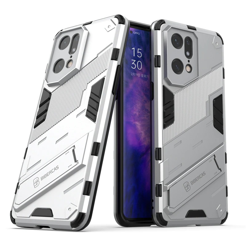 Case OPPO Find X5 Pro 5G #เคสฝาหลังพลาสติก ไฮบริด TPU + Kickstand