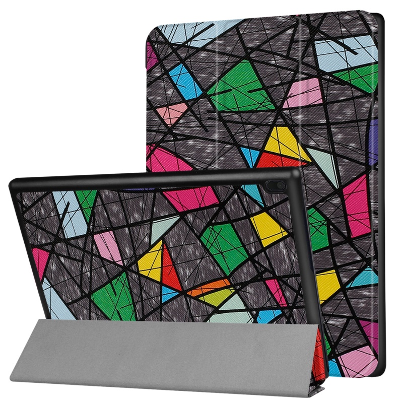 เคส Lenovo Tab 4 10 Plus10.1นิ้ว #เคสหนังฝาพับ 3 พับสมาร์ทTri-fold Stand Case พิมพ์ลายสวยๆ